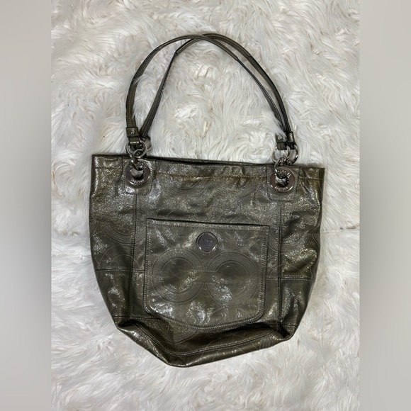 バッグ COACH Op Art Embroidery Canvas Tote rare Coach | Bags | Coach Alex 4265 Op Art Signature Stitched Tote Bag